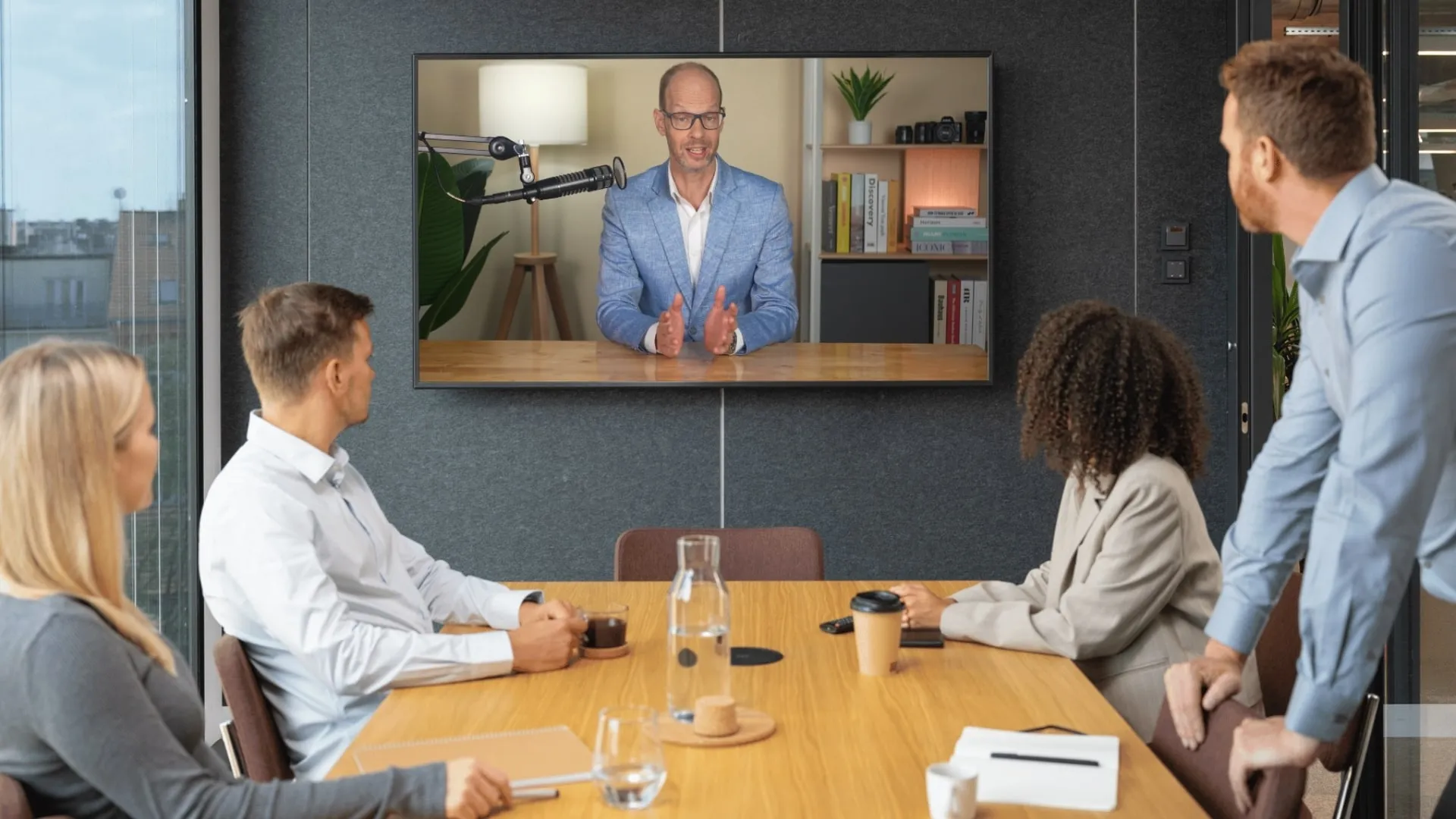 Leadership workshop — managers in a training session